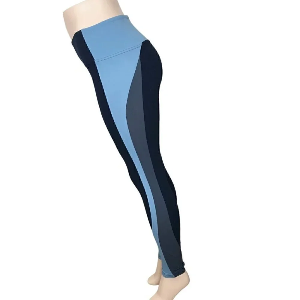 LULULEMON Navy And Baby Blue Tights Size 6 - Picture 5 of 6